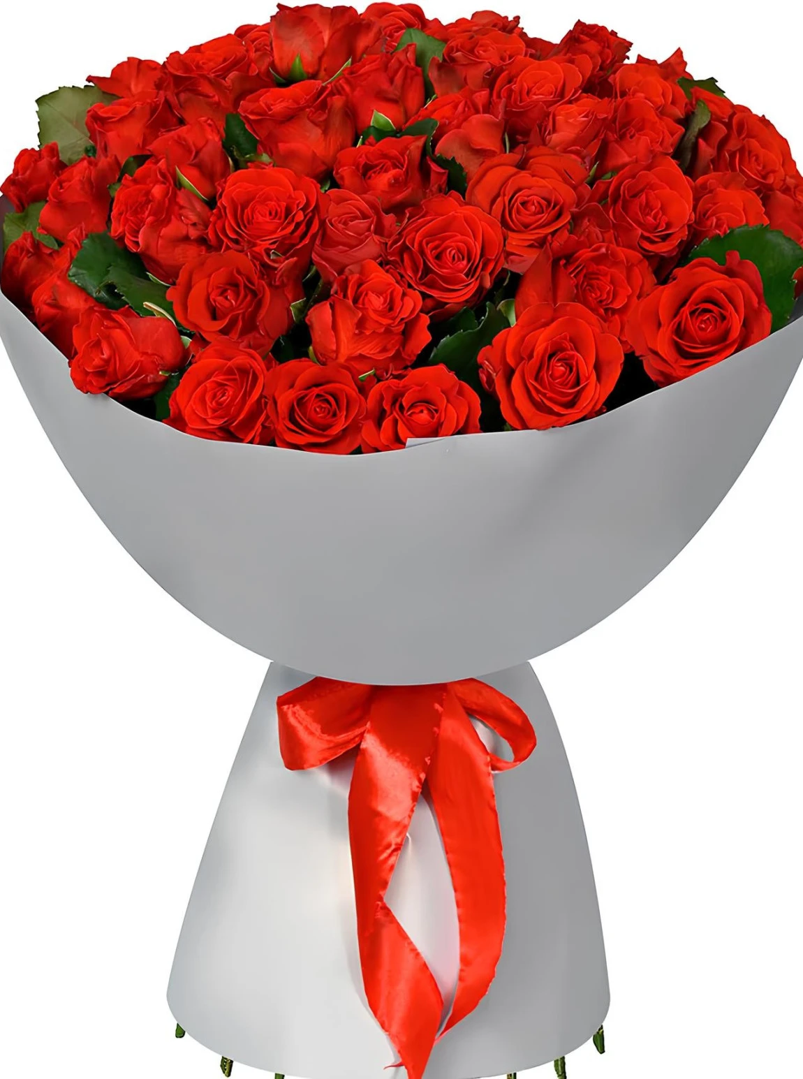 55 Tane Kırmızı Gül Buketi