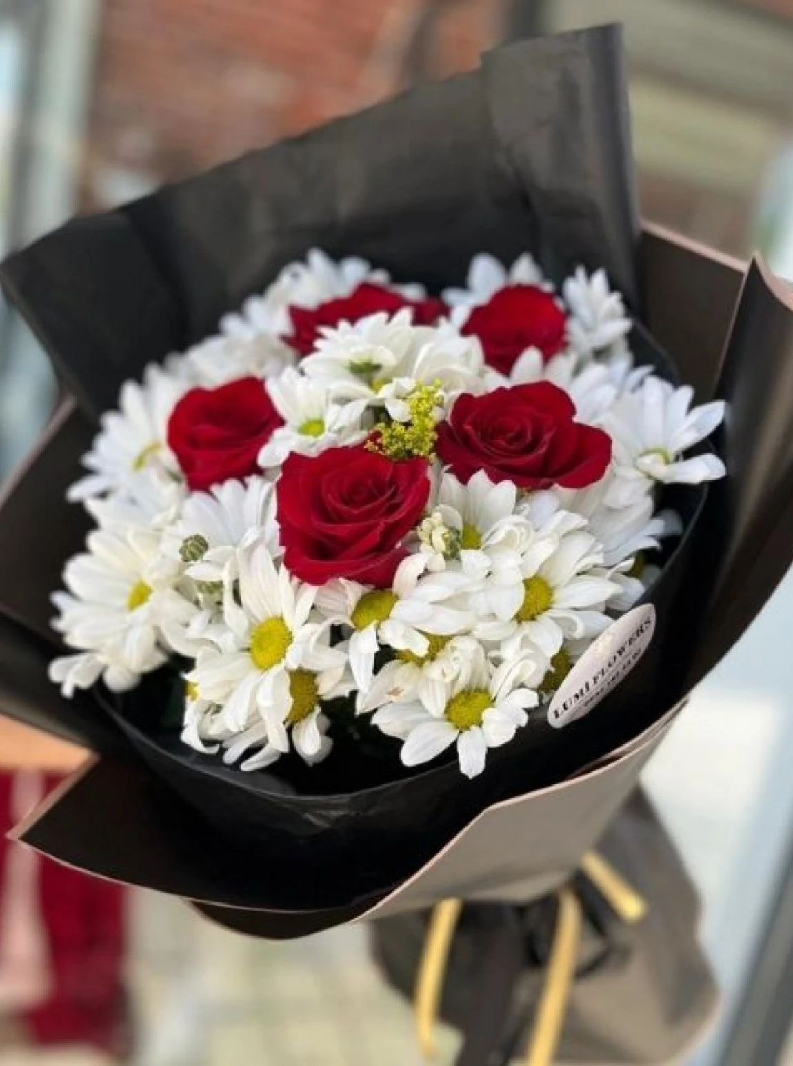 Kırmızı Gül Ve Papatya Buketi