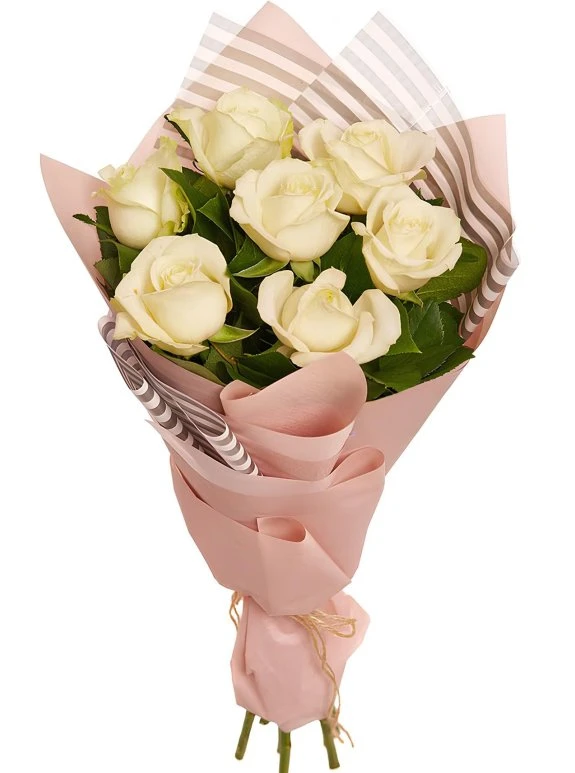 7 Adet Beyaz Gül Buketi