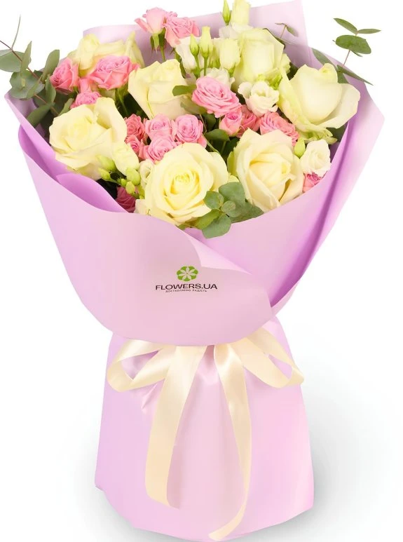 7 Beyaz 4 Pembe Gül Buketi